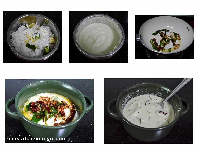 Vella Thenga chammanthi Curry ( Kerala Style White Coconut Chutney For Dosa and Idly) method (640x480)