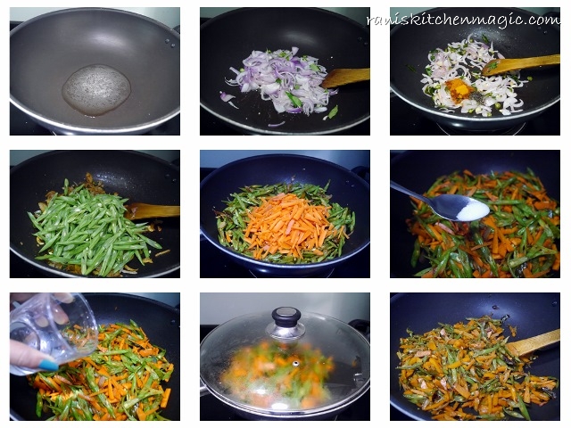 carrot and beans stir fry method (640x480)